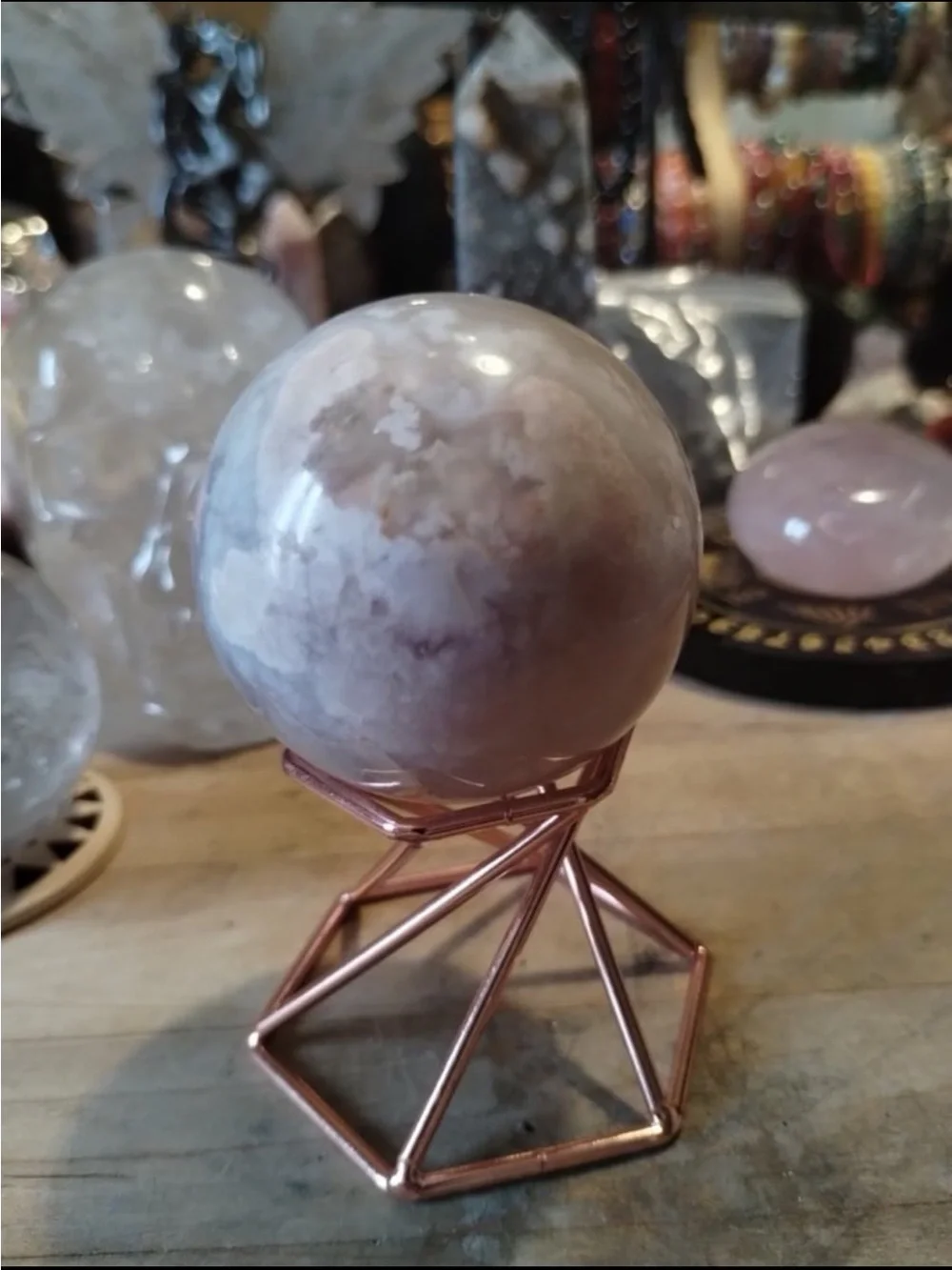Pink amethyst sphere UHQ